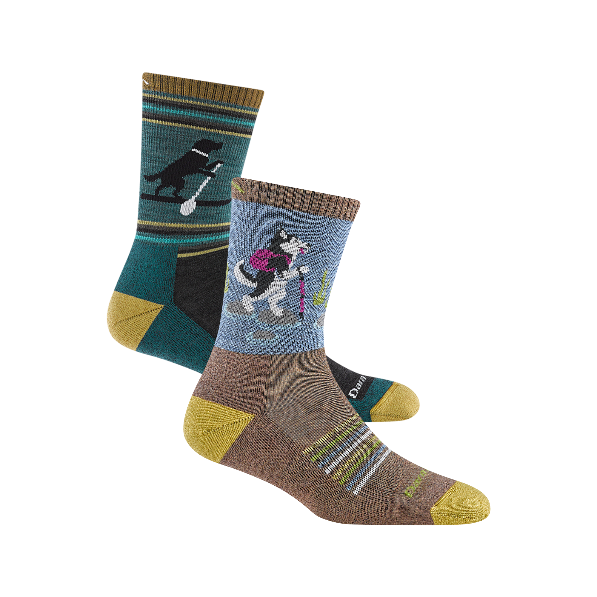 Men's and Women's Lightweight Micro Crew Hiking 2-Pack