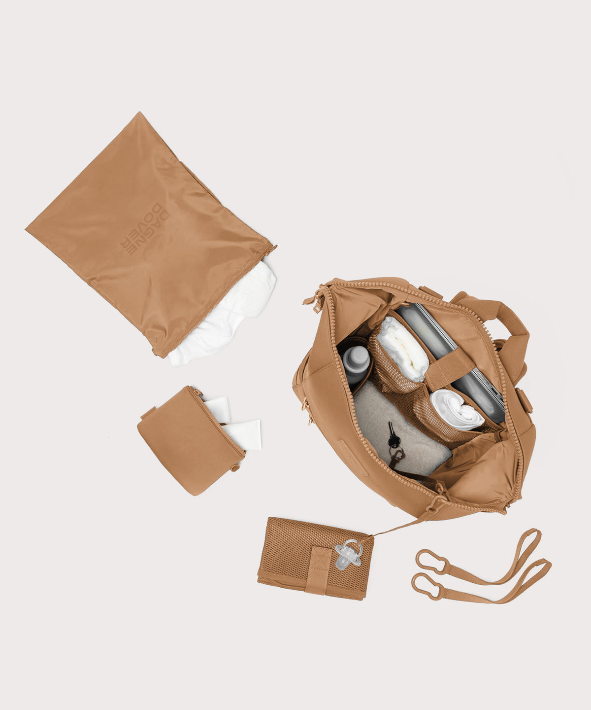 Indi Diaper Backpack in Camel. Large - Image 3